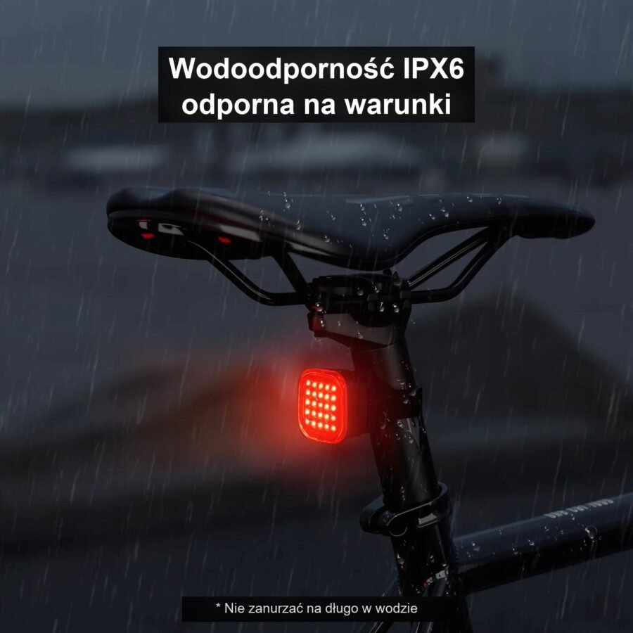 Lampka Rowerowa Tylna CYCLAMI CY110 Stop USB IPX6