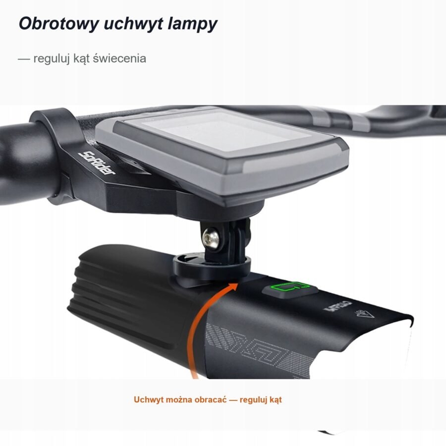 Lampka rowerowa przednia CYCLAMI X7 1000lm LED USB-C akumulator powerbank