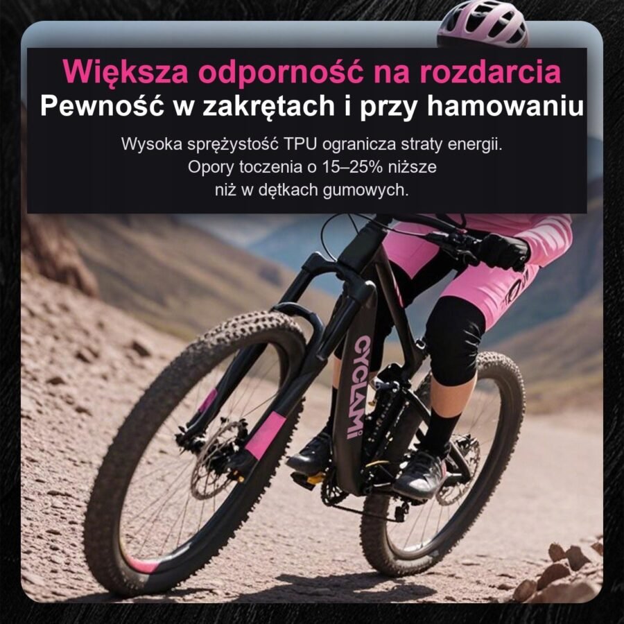 al-i29mtb-v45pr-pl-pink-6 Dętka rowerowa TPU 29″ MTB (48/64-622) Presta 45mm 65g