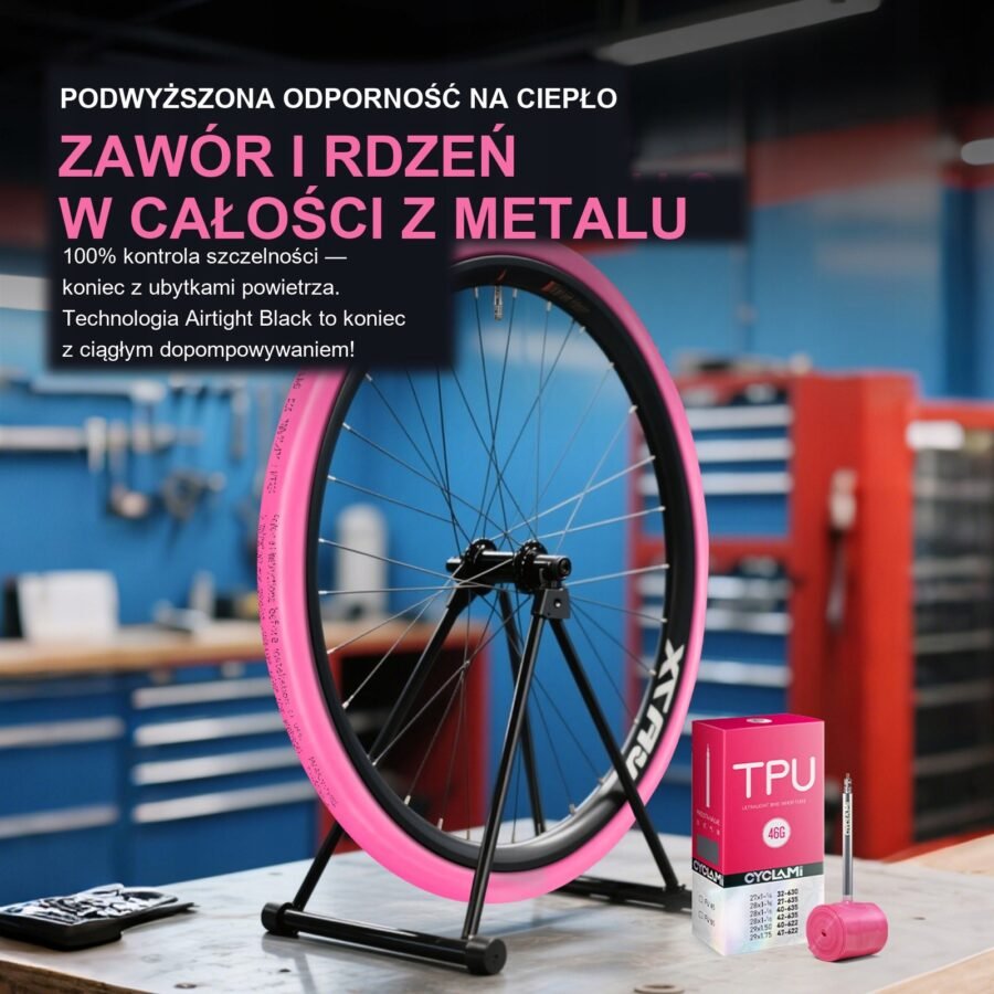 al-i700gt-v45pr-pl-46g-pink-5 Dętka rowerowa TPU Gravel 29″ (32/47-622) Presta 65mm 46g
