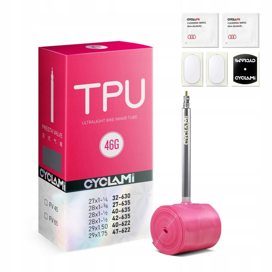 al-i700gt-v45pr-pl-46g-pink Dętka rowerowa TPU Gravel 29″ (32/47-622) Presta 45mm 46g