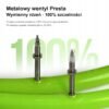 al-i700gt-v60pr-rvc-pl-50g-green-2 Dętka TPU Gravel MTB 29 32/47-622 Presta 60mm wymienny rdzeń wentyla 50g