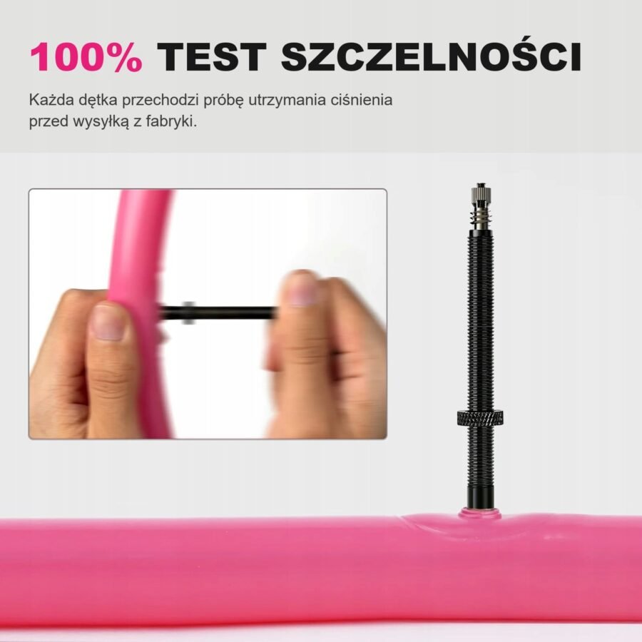 al-i700rt-v65pr-rvc-pl-30g-pink-2 Dętka rowerowa TPU 700C 18/32-622 Presta 65mm wymienny rdzeń wentyla 30g
